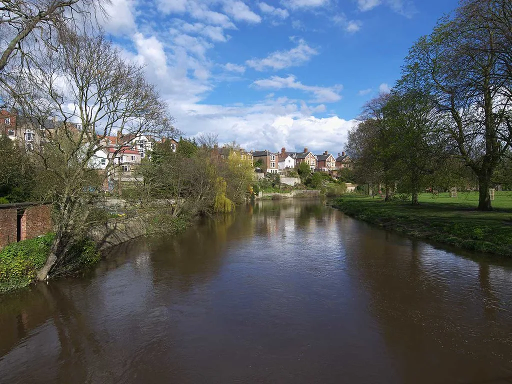 The River Wansbeck from the High Stanners footbridge, Morpeth